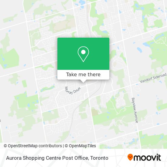 Aurora Shopping Centre Post Office map