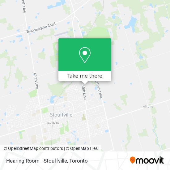 Hearing Room - Stouffville map