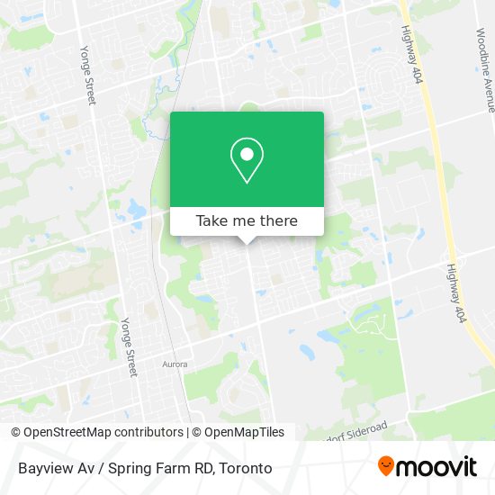 Bayview Av / Spring Farm RD map