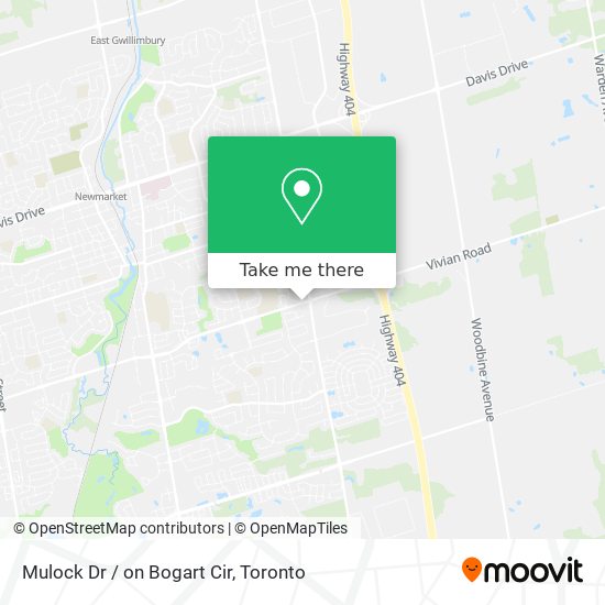 Mulock Dr / on Bogart Cir plan