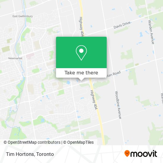 Tim Hortons map