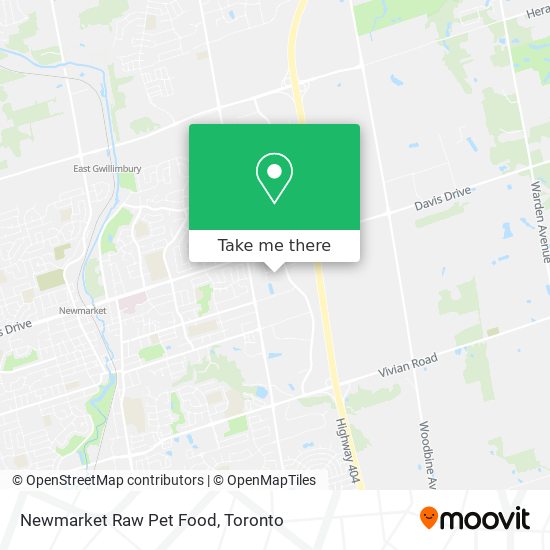 Newmarket Raw Pet Food map