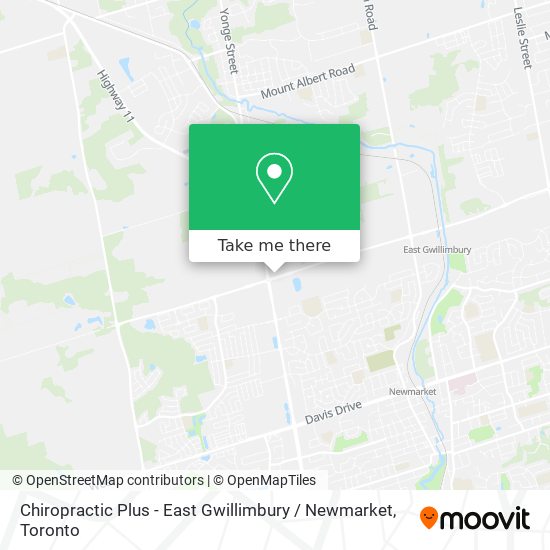 Chiropractic Plus - East Gwillimbury / Newmarket map