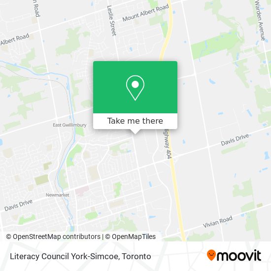 Literacy Council York-Simcoe map