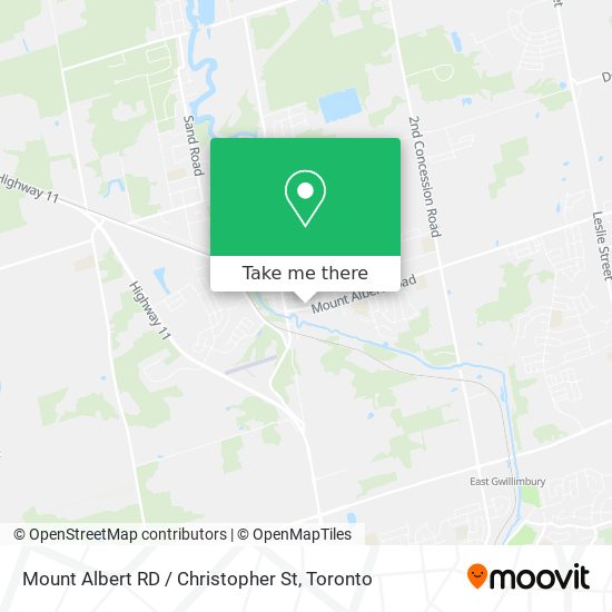 Mount Albert RD / Christopher St map