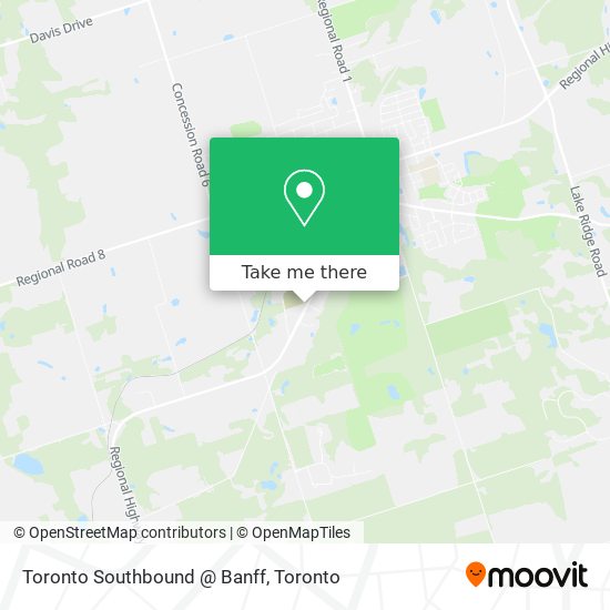 Toronto Southbound @ Banff map