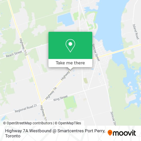 Highway 7A Westbound @ Smartcentres Port Perry map