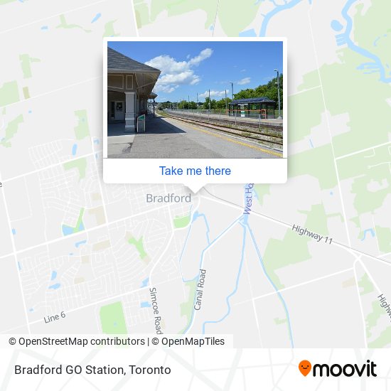 Bradford GO Station map