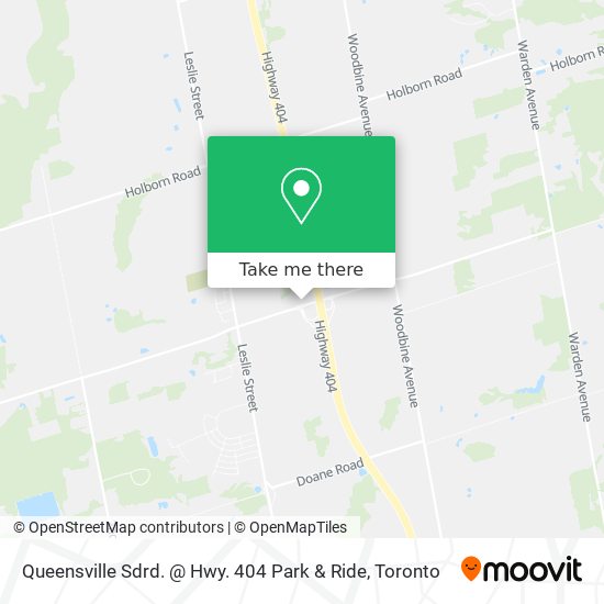 Queensville Sdrd. @ Hwy. 404 Park & Ride map