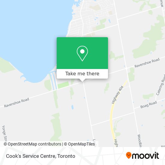 Cook's Service Centre map