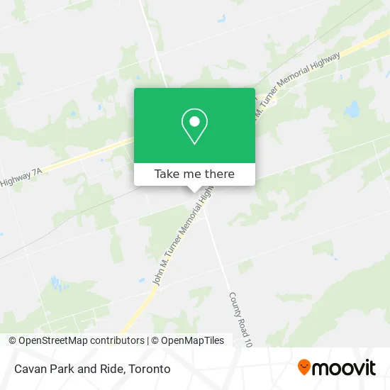 Cavan Park and Ride map