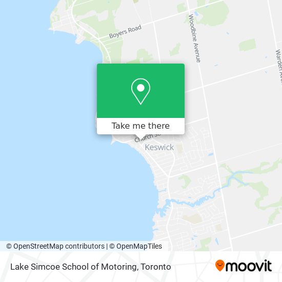 Lake Simcoe School of Motoring map