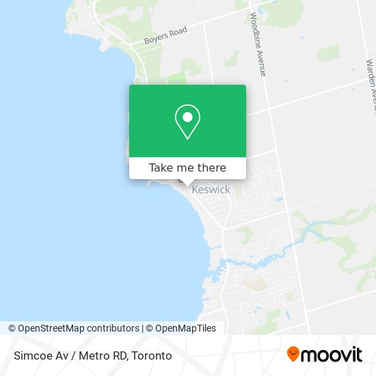 Simcoe Av / Metro RD map