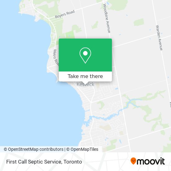 First Call Septic Service map