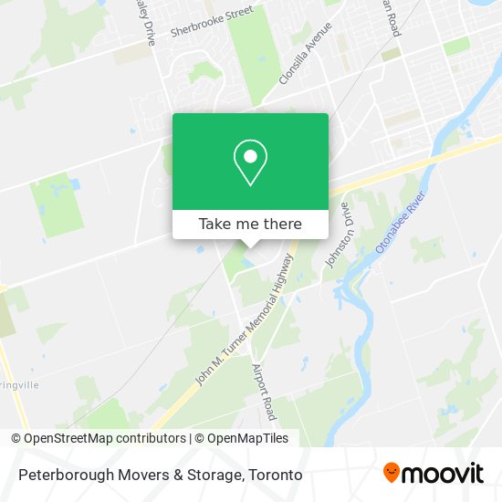 Peterborough Movers & Storage map