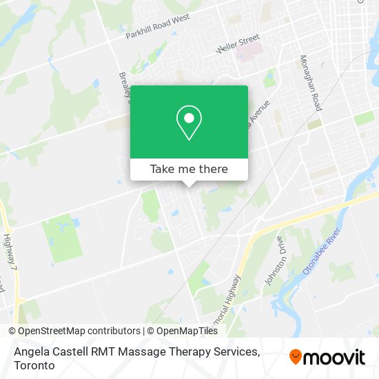 Angela Castell RMT Massage Therapy Services map
