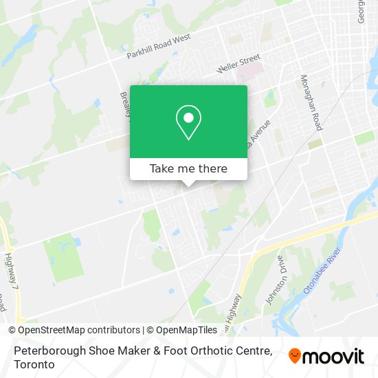 Peterborough Shoe Maker & Foot Orthotic Centre map
