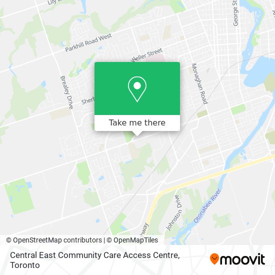 Central East Community Care Access Centre map