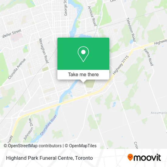 Highland Park Funeral Centre map