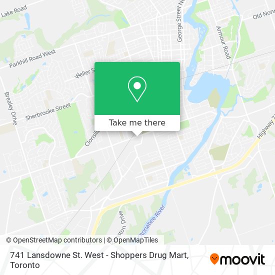 741 Lansdowne St. West - Shoppers Drug Mart map