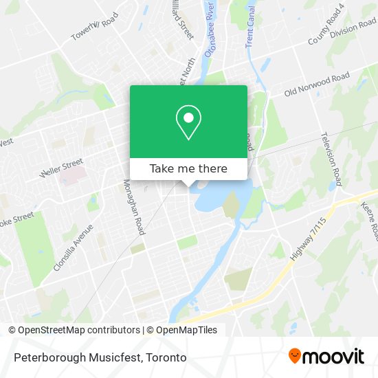 Peterborough Musicfest map