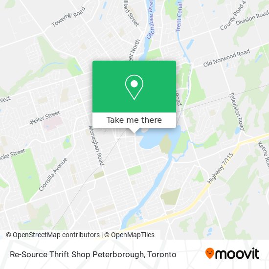 Re-Source Thrift Shop Peterborough map