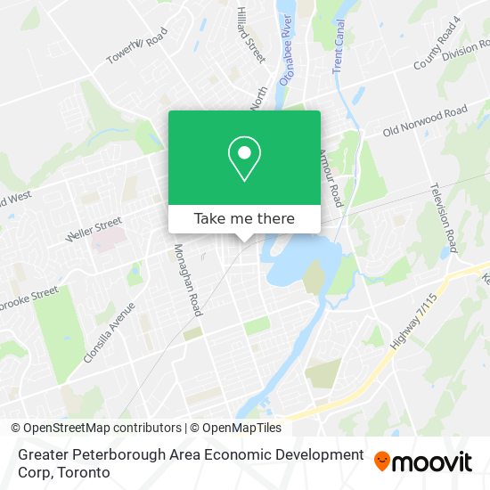 Greater Peterborough Area Economic Development Corp map