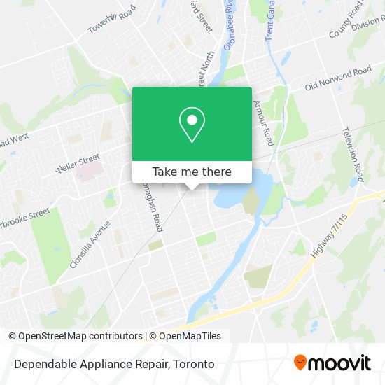 Dependable Appliance Repair map