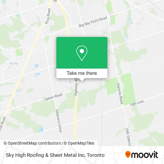 Sky High Roofing & Sheet Metal Inc map