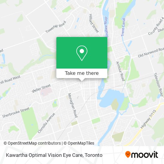 Kawartha Optimal Vision Eye Care map