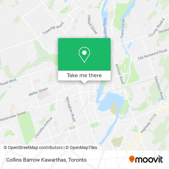 Collins Barrow Kawarthas map