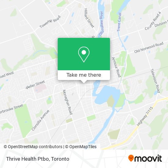 Thrive Health Ptbo map