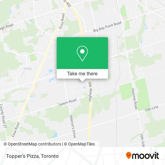 Topper's Pizza map