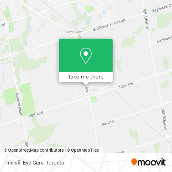 Innisfil Eye Care map