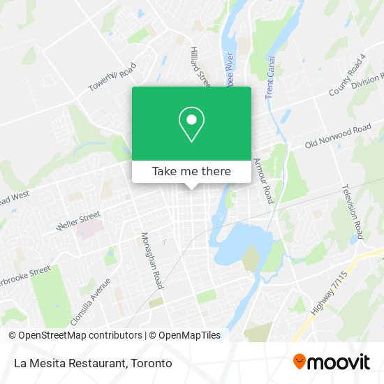 La Mesita Restaurant plan