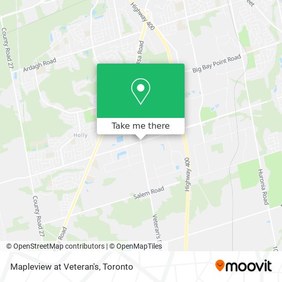 Mapleview at Veteran's map