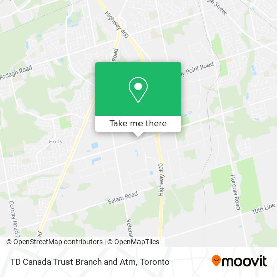 TD Canada Trust Branch and Atm plan