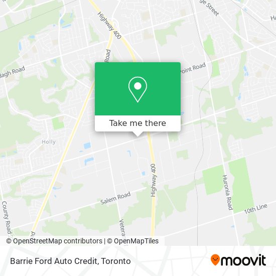 Barrie Ford Auto Credit map