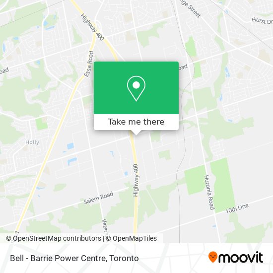 Bell - Barrie Power Centre map