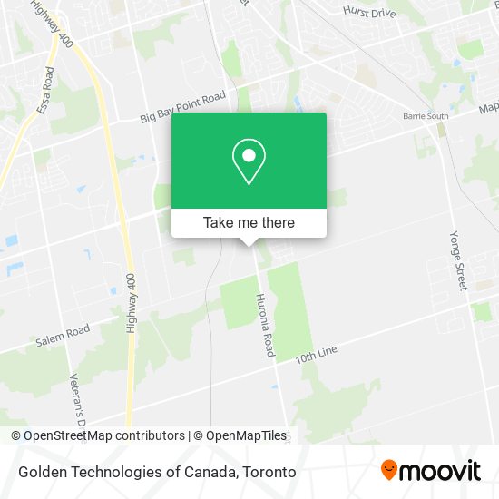 Golden Technologies of Canada map
