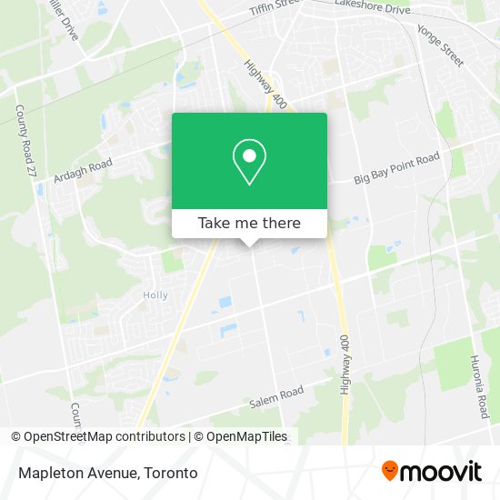 Mapleton Avenue map