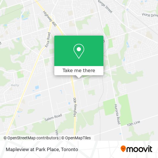 Mapleview at Park Place map