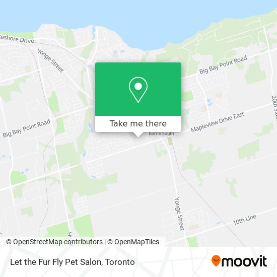 Let the Fur Fly Pet Salon map