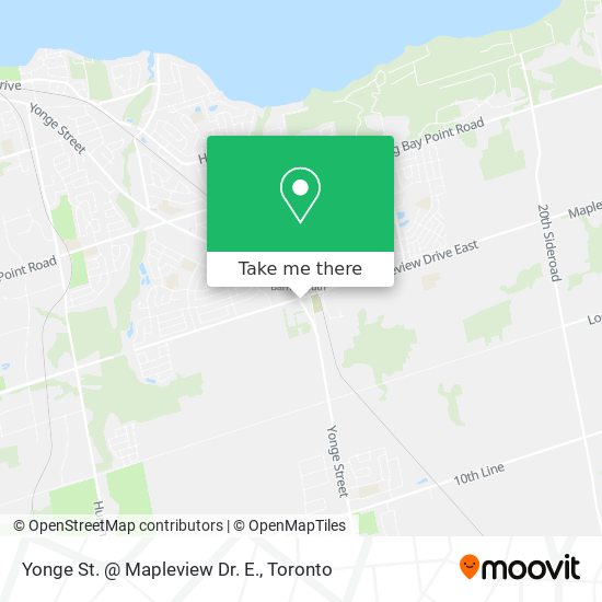Yonge St. @ Mapleview Dr. E. map