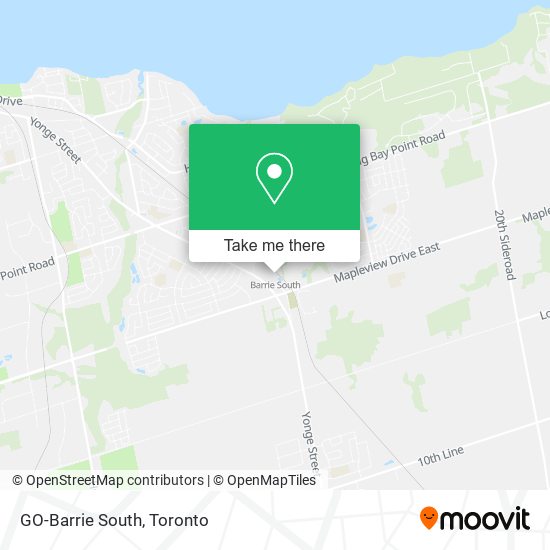 GO-Barrie South map