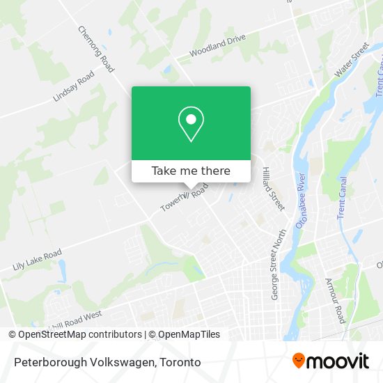 Peterborough Volkswagen map