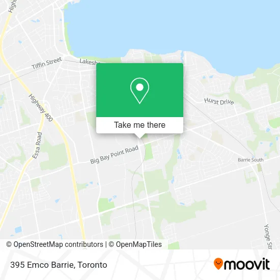 395 Emco Barrie map