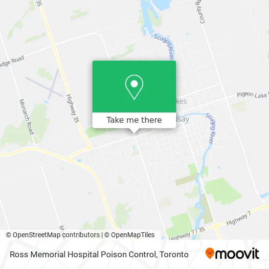 Ross Memorial Hospital Poison Control map