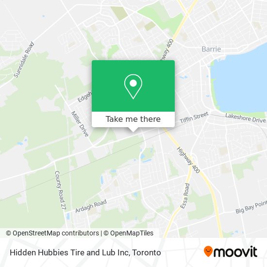 Hidden Hubbies Tire and Lub Inc map