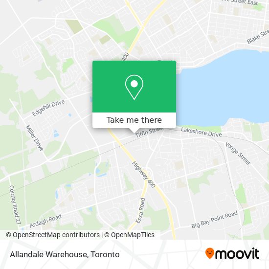 Allandale Warehouse map